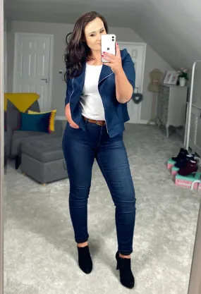 Stone Blue Straight Leg Jeans