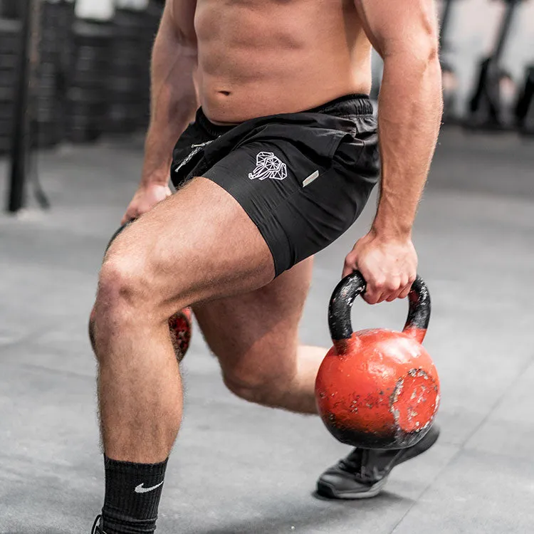 STRIDEZ Rugby Player Swim Shorts Gym Shorts Black