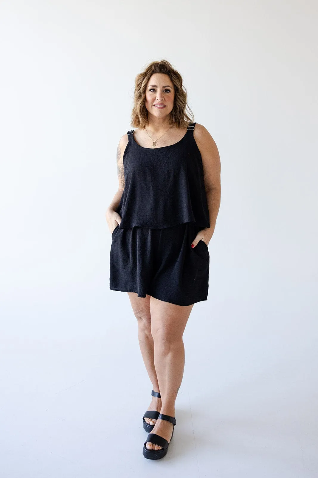 TEXTURED LIGHTWEIGHT ROMPER