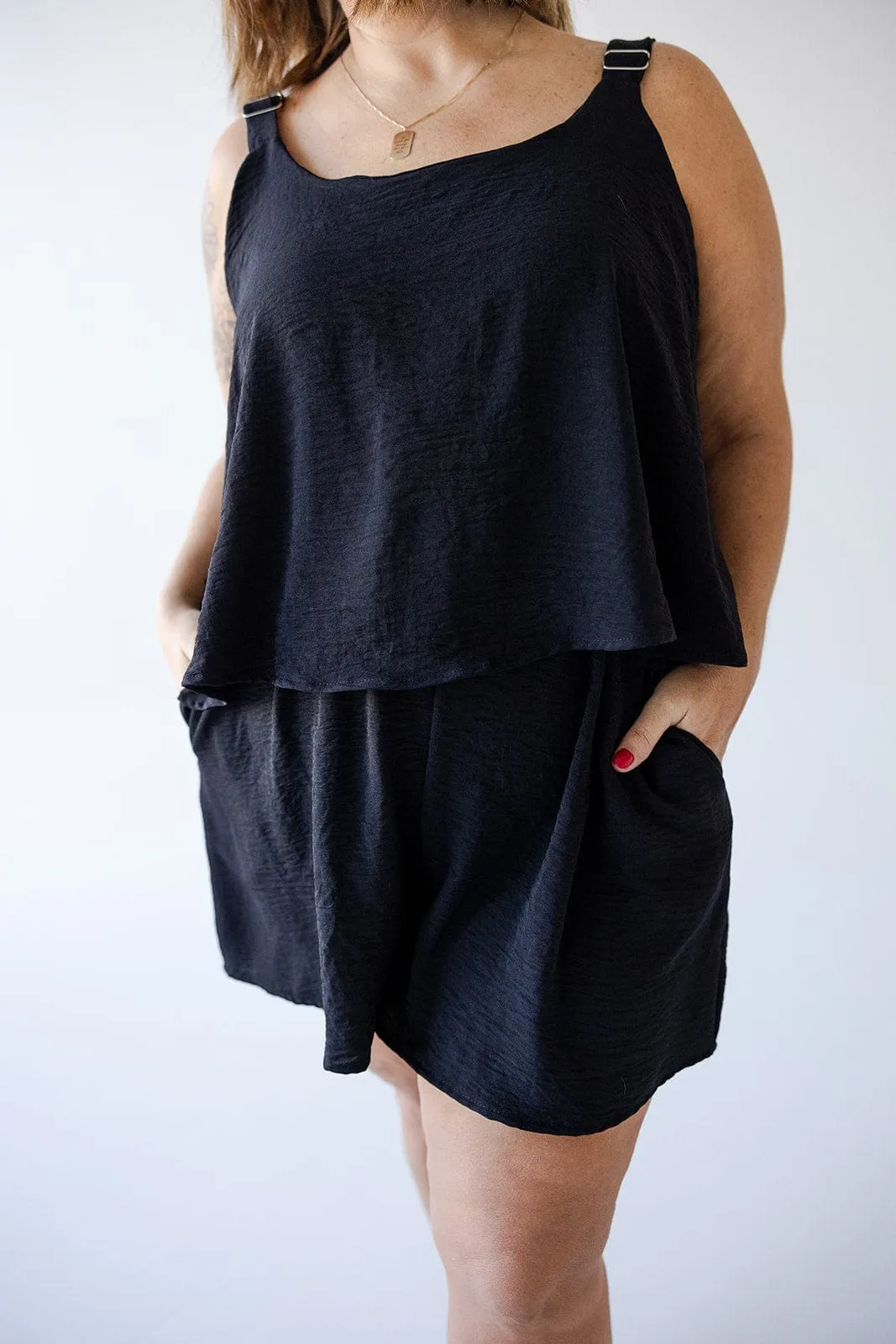 TEXTURED LIGHTWEIGHT ROMPER