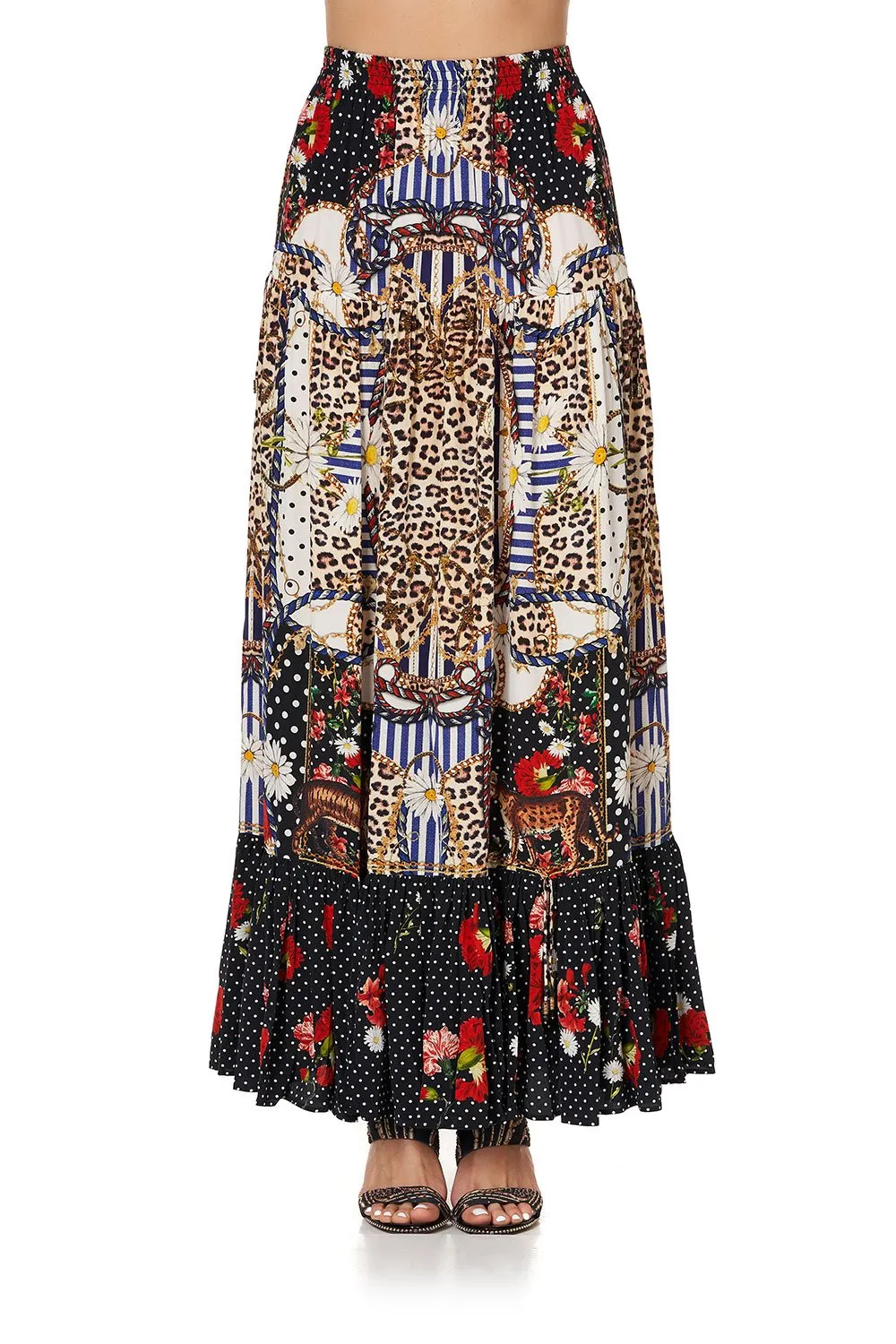 TIERED SKIRT WITH TIE UP DETAIL DEAR BRIGITTE
