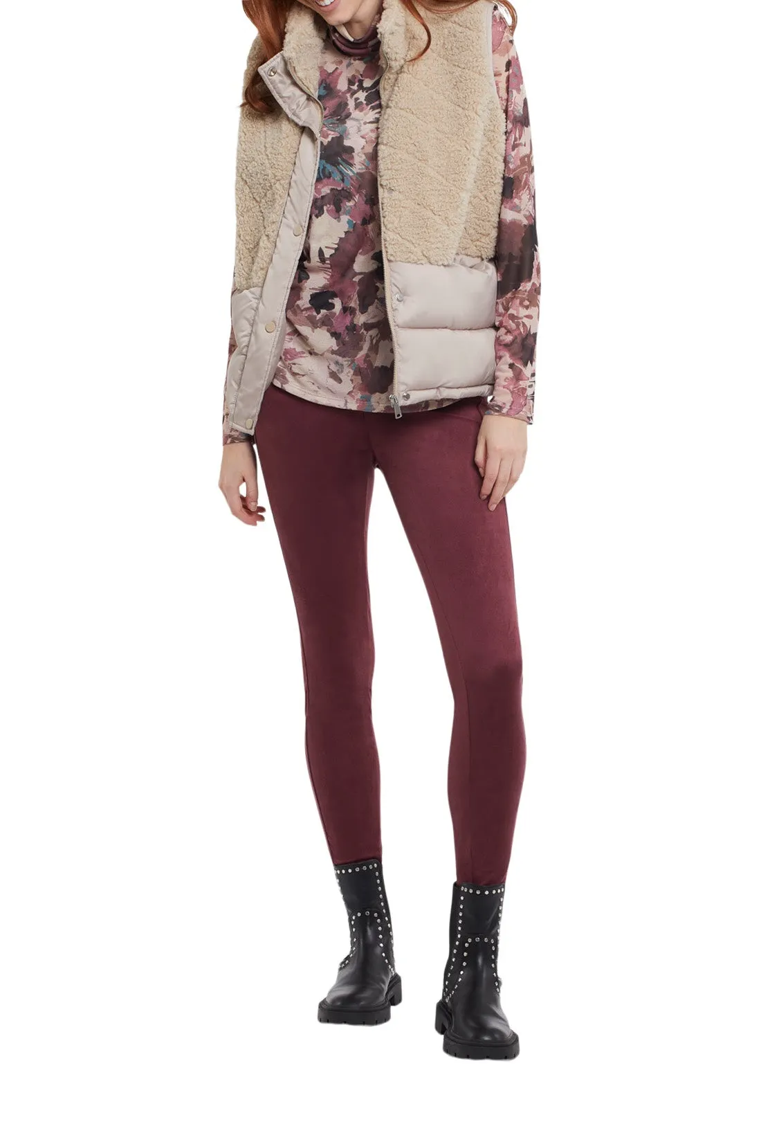 Tribal Quilted Mockneck Vest 1141O-3652-0049