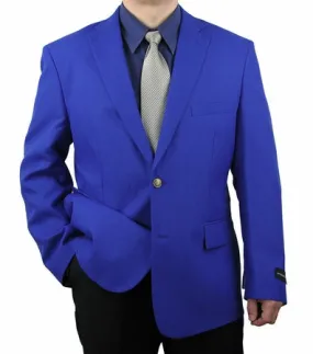 Vittorio Mens Royal Blue 2 Brass Button Classic Style Blazer Z72TA