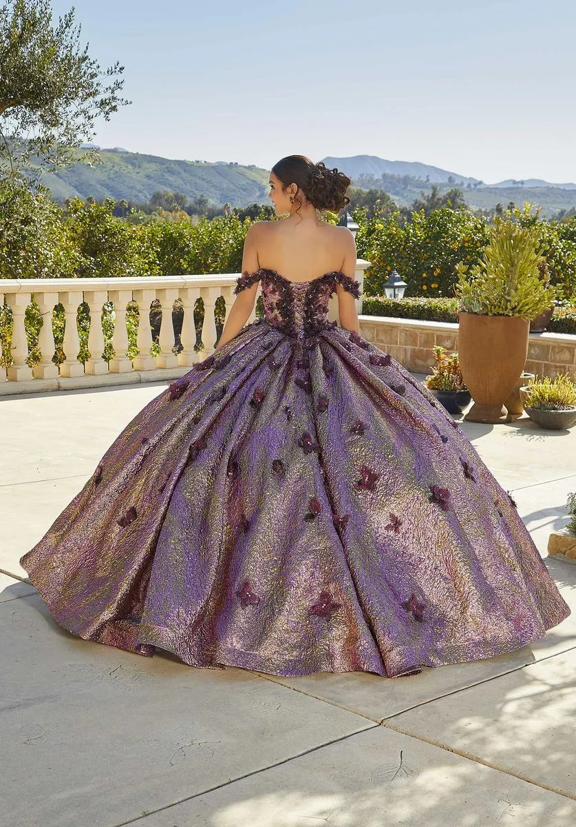 Vizcaya by Morilee Metallic Butterfly Quince Dress 89429