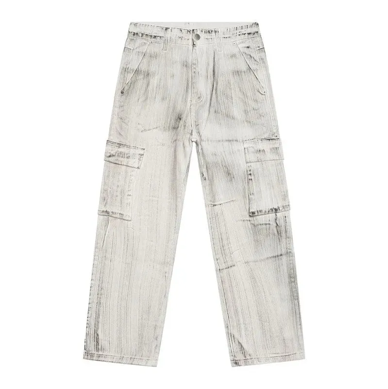 White Wash Straight Pants