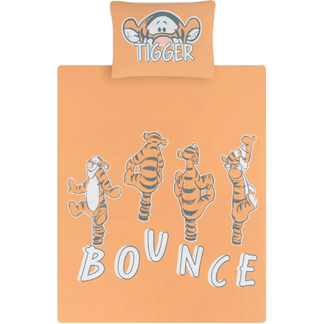 WINNIE THE POOH Toddler/Cot Bed Quilt Set - Tigger Bounce
