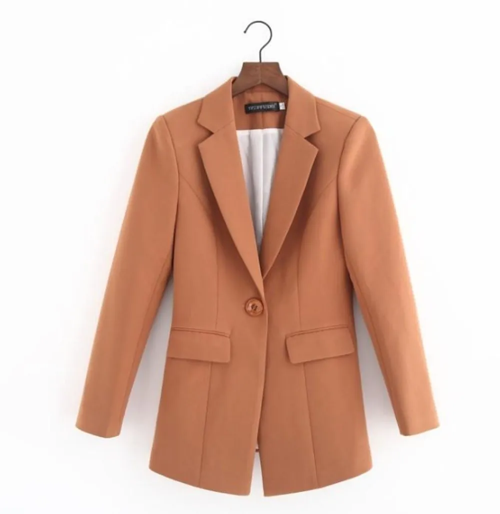 Womens Slim Fit Single Button Design Blazer