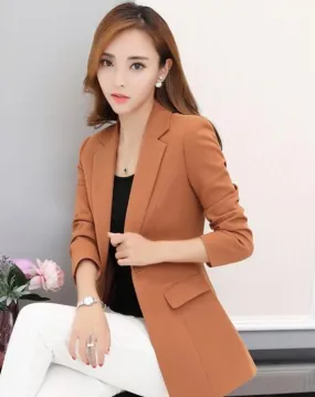 Womens Slim Fit Single Button Design Blazer