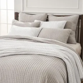 Wonderful 100% Cotton Jersey Detailed Channel Stitch All-Season 3-Piece Reversible Quilt Set